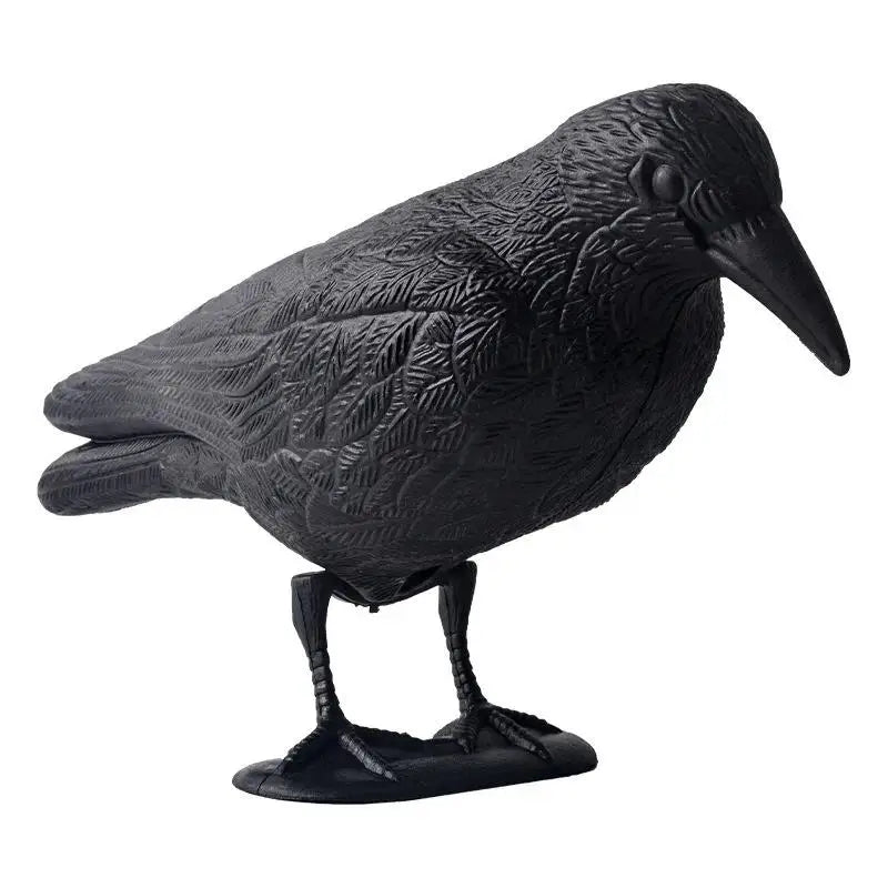 Realistic Crow Decoy Bird Deterrent – Weatherproof Garden Prop Bird Deterrent Decoy Qme A