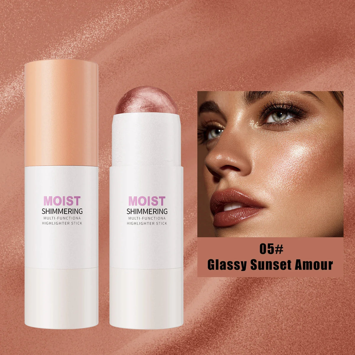 Natural Glow Highlighter Stick – Brightening Face Contour Face Highlighter Stick Qme 9519-5