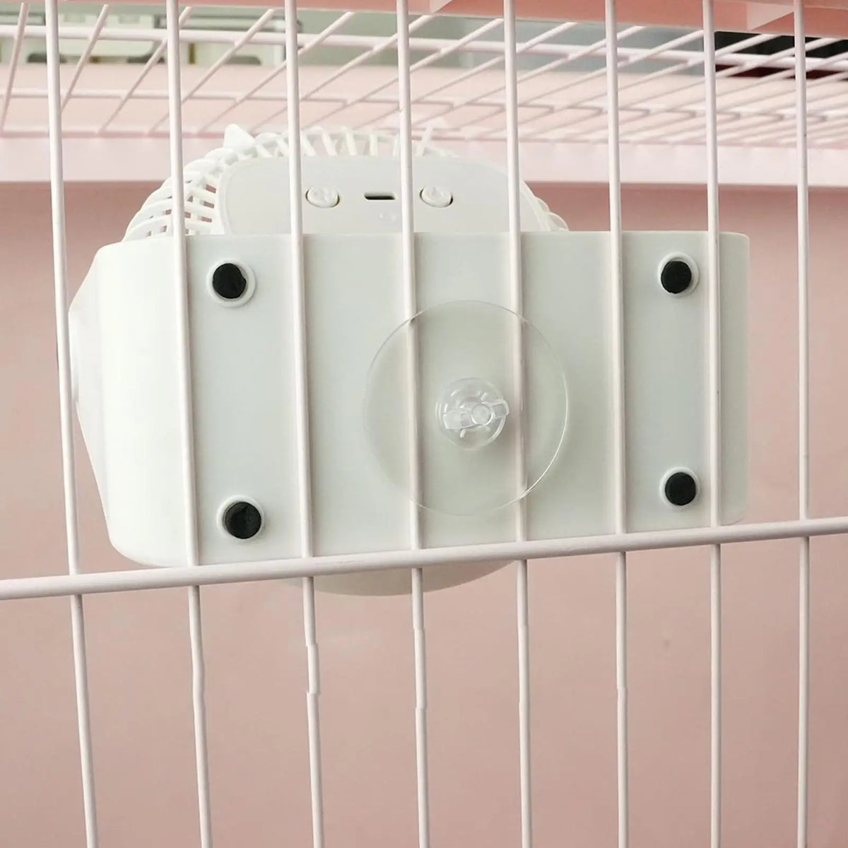 Portable USB Rechargeable Pet Cage Cooling Fan – No-Drill Pet Cage Cooling Fan Qme
