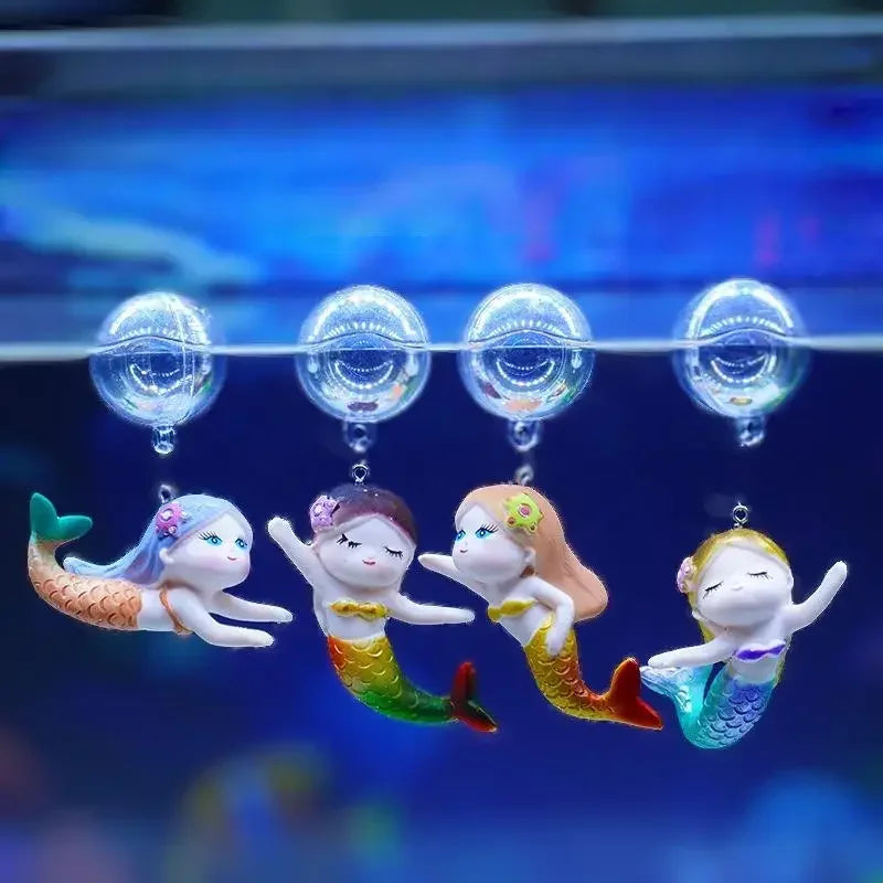 Aquarium Suspension Figurine Ornaments – Fish Tank Decor Set Aquarium Figurine Ornament Qme