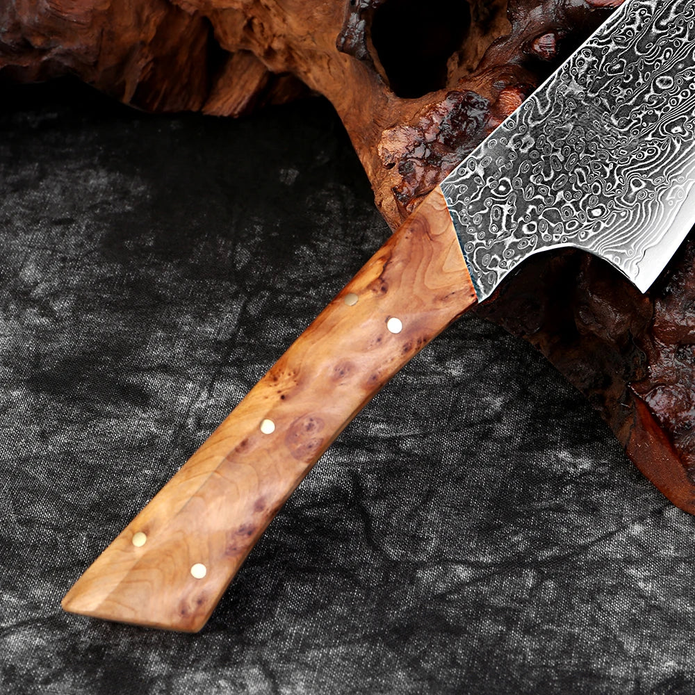 XITUO Damascus Steel Kitchen Knife Set – Sharp Pakkawood Handle Kitchen Knife Set Qst