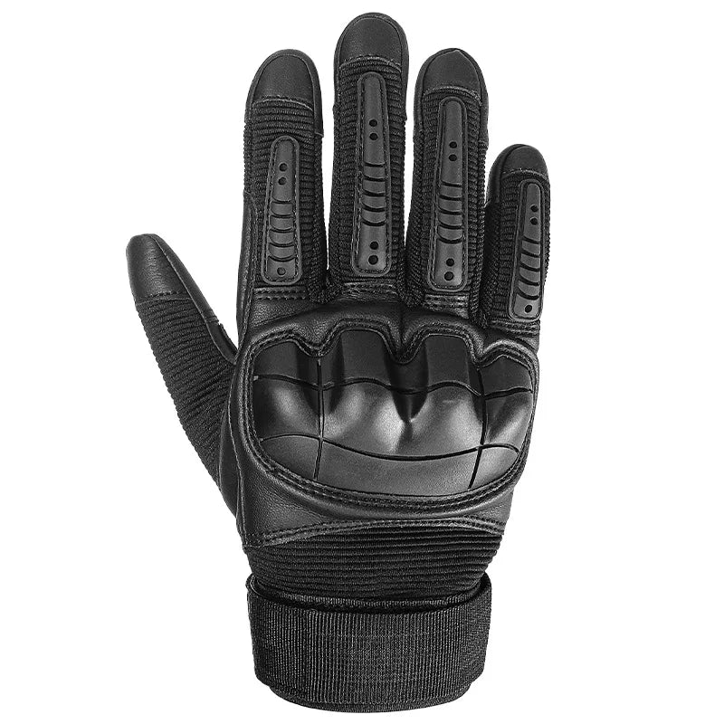 Tactical Full Finger Military Gloves – Anti-Slip Touchscreen Tactical Gloves Qme Black L