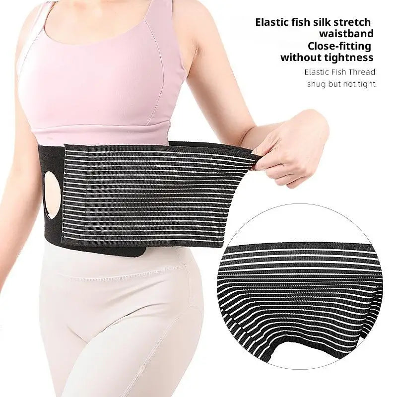 Unisex Abdominal Binder Ostomy Support Belt – Breathable L/M Abdominal Support Belt Qst