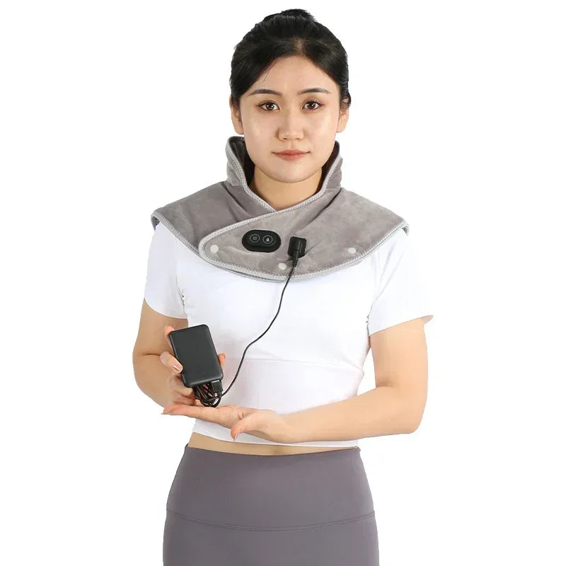 PAQIN USB Heated Shoulder & Neck Wrap – 3 Heat Settings Heated Neck Wrap Qst