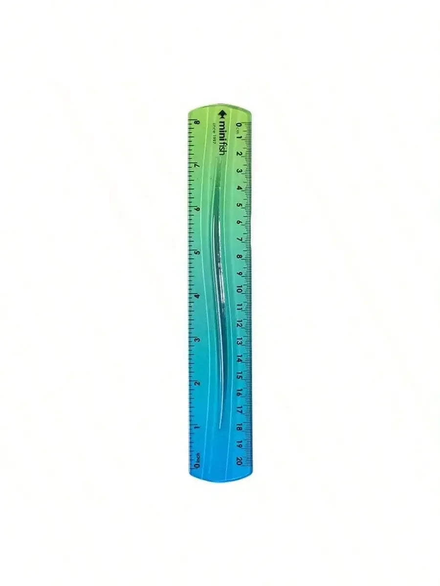 Flexible Rainbow Ruler 15cm/20cm – Dual Cm & Inch Scale Flexible Soft Ruler Qst