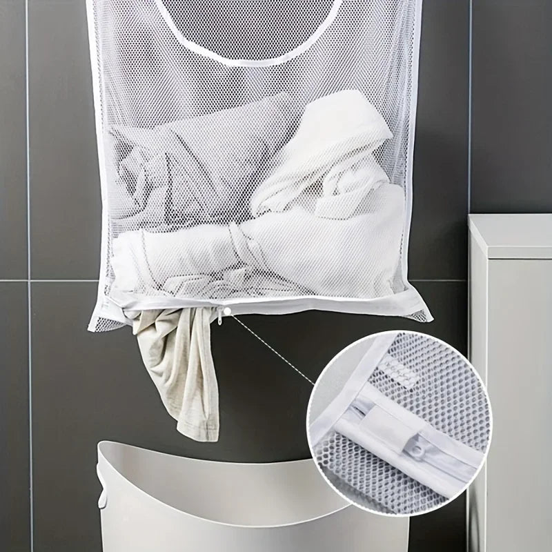 Wall-Mounted Laundry Basket | Hanging Organizer for Bath & Dorm Laundry Basket Qme