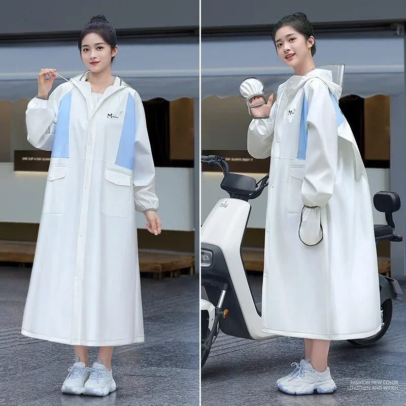 Full Body Cycling Raincoat for Electric Bikes & Motorcycles Cycling Rain Gear Qme