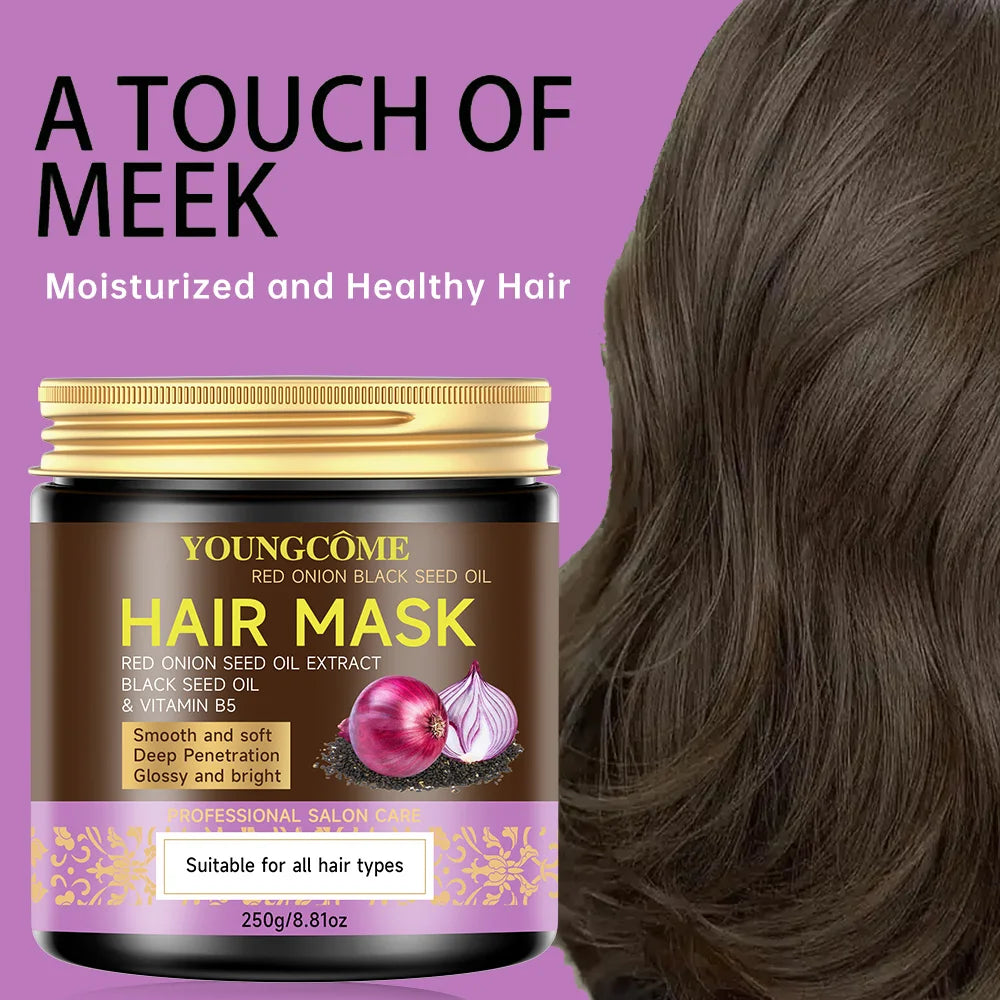 YOUNGCOME Onion Hair Mask – Moisturizing & Strengthening 250g Hair Mask Treatment Qst