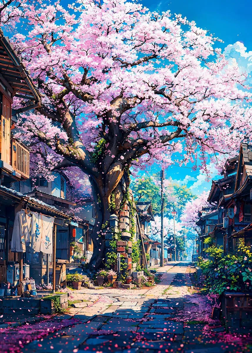 Japanese Cherry Blossom Mount Fuji Canvas Wall Art Print Canvas Wall Art Qst 11 20x30cm Unframed