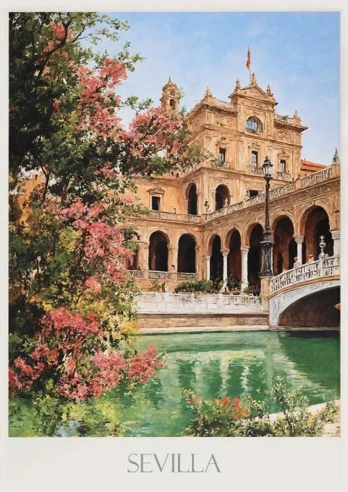 Spain Canvas Poster – Seville, Madrid & Palma Wall Art Decor Canvas Wall Art Qst P11 20x30cm Unframed