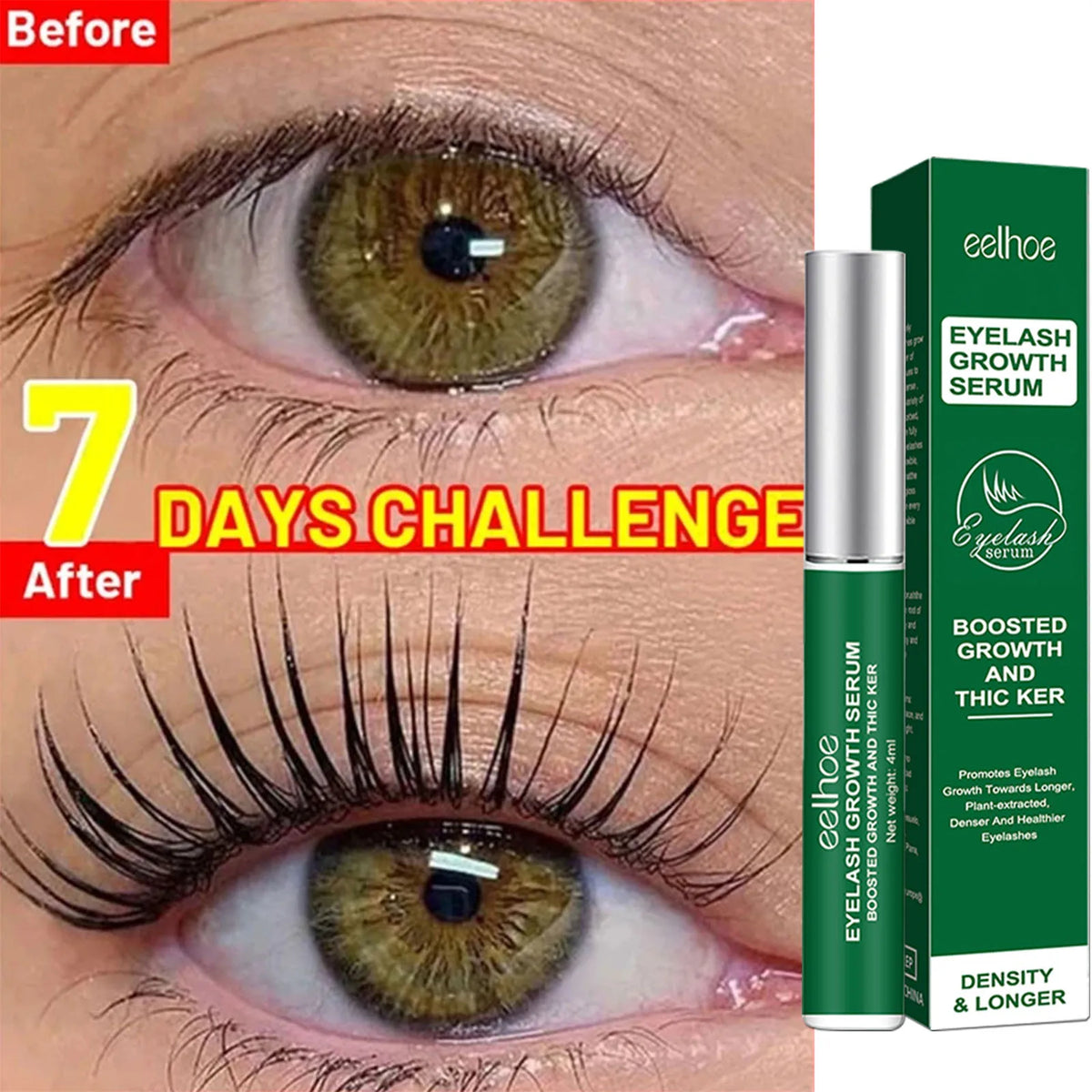 PWYUMAN Eyelash Growth Serum – Fuller, Longer, Thicker Lashes Eyelash Growth Serum Qst
