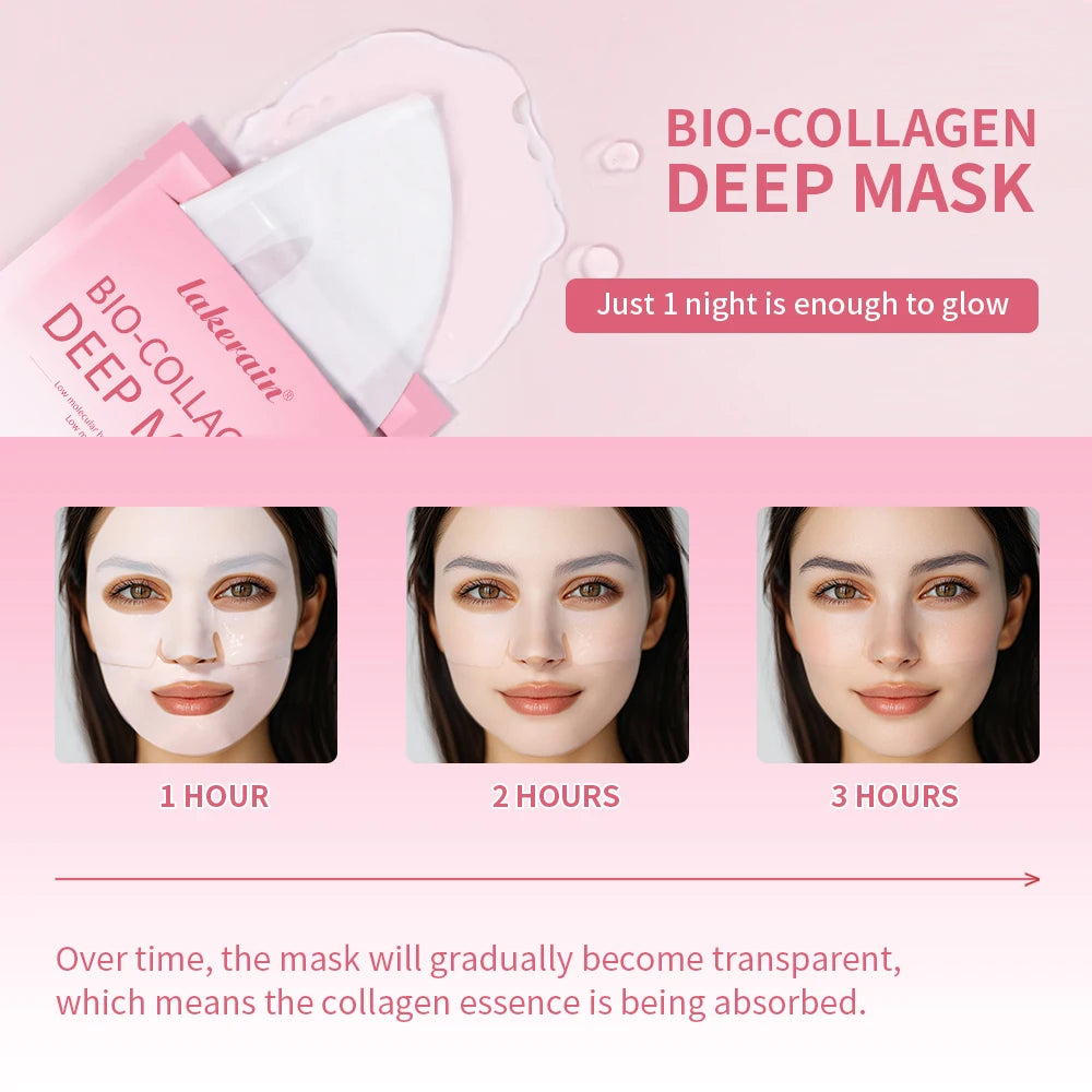 Lakerain Bio-Collagen Sleeping Mask – Hydrating Peel-Off Patch Sleeping Face Mask Qst