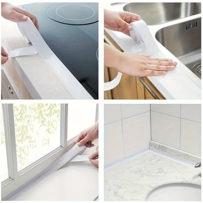 Anti-Mold Waterproof Self-Adhesive Seal Strip – Kitchen & Bath Waterproof Seal Strip Qme
