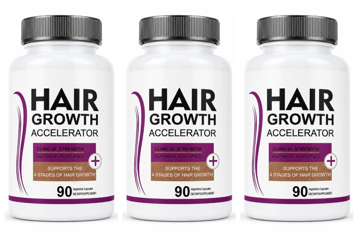 Hair Growth Support Capsules – Biotin, Collagen & Vitamins 90ct Hair Growth Supplement Qst 3 bottles