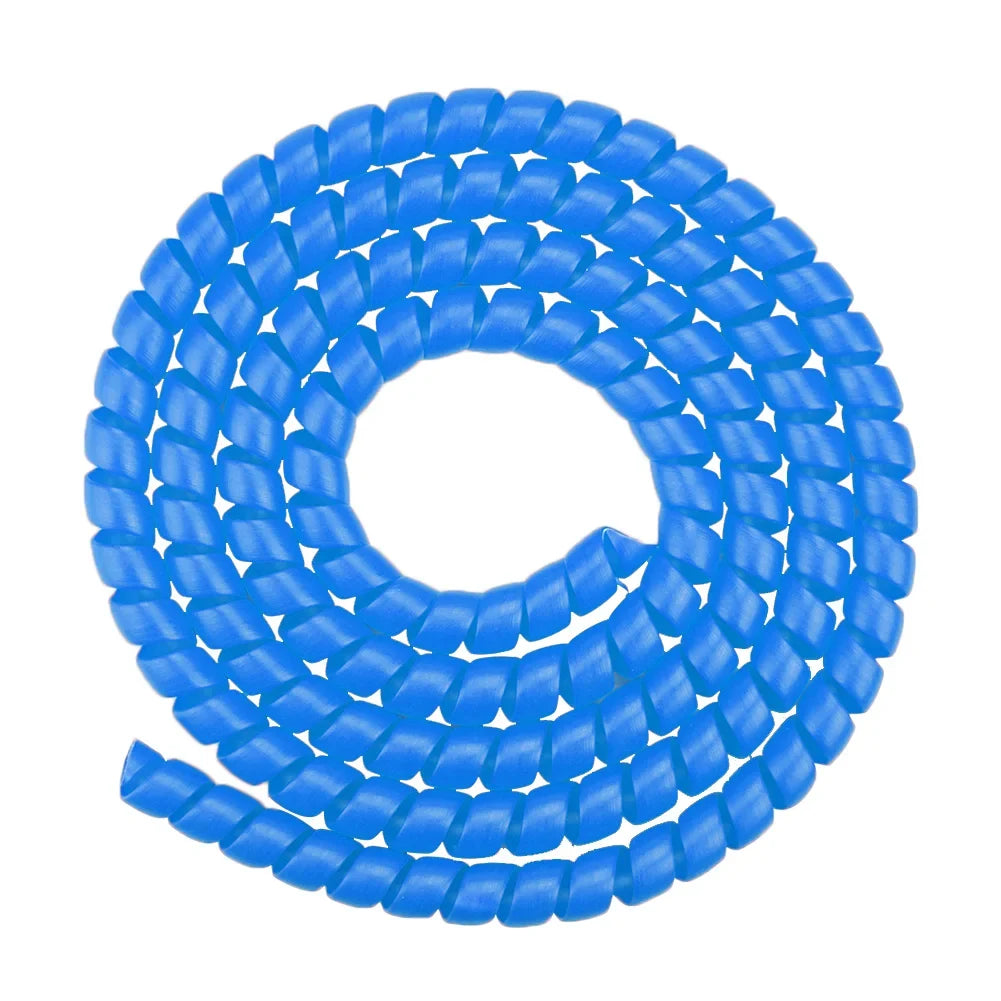 3m Spiral Cable Wire Cover Wrap – Wear-Resistant Organizer Cable Wire Wrap Qme Blue