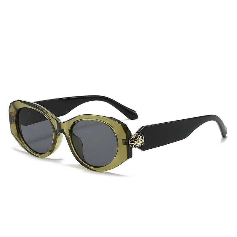 Y2K Cat Eye Sunglasses – Vintage Irregular Designer UV400 Cat Eye Sunglasses Qme 03