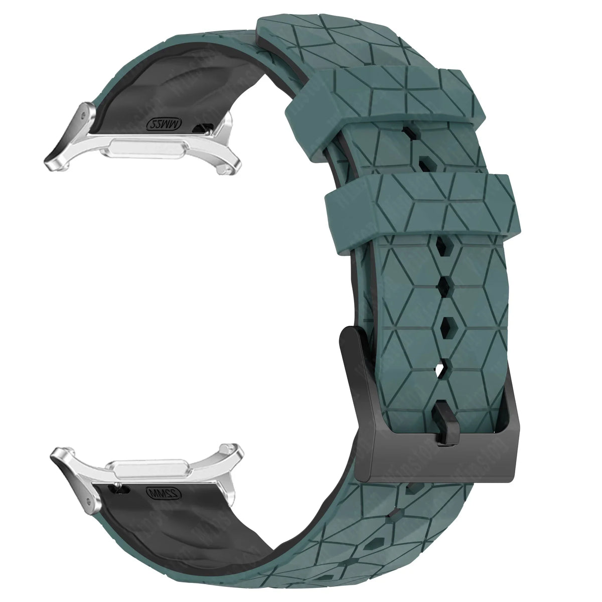 Silicone Sport Strap for Samsung Galaxy Watch 7 Ultra – 40 Colors Silicone Watch Strap Qme OliveGr Black-S Galaxy Watch 7 Ultra
