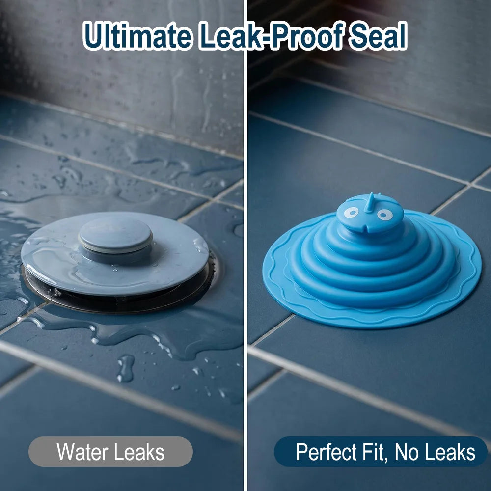 Silicone Drain Stopper – Universal Sink & Bathtub Plug 2-Pack Silicone Drain Stopper Qst