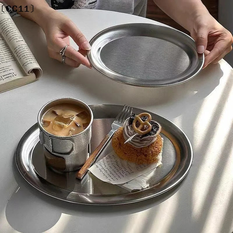 Stainless Steel Oval Fish Plate | Serving Platter for Dining Serving Plate Qme