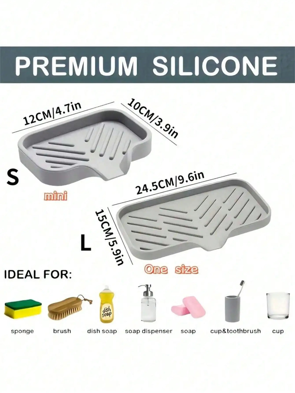 Silicone Sink Splash Guard & Faucet Handle Drip Tray Silicone Drip Tray Qme