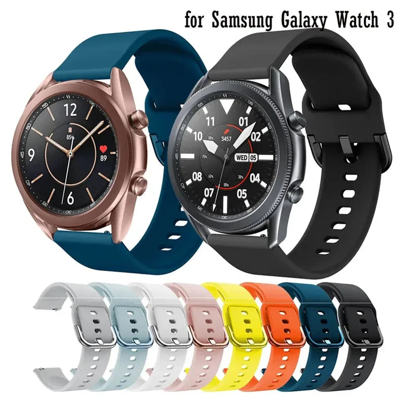 Silicone Sport Watch Band for Samsung Galaxy Watch 3 20mm 22mm Silicone Watch Band Qme