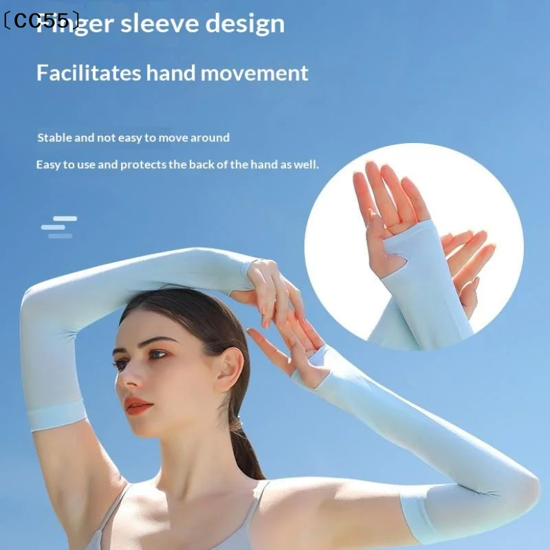 4 Pairs UPF 50+ Ice Silk Sun Protection Arm Sleeves – Unisex UV Arm Sleeves Qst