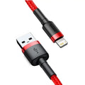 Baseus 2.4A Fast Charging Nylon Braided iPhone USB Cable USB Lightning Cable Qst Red 2m