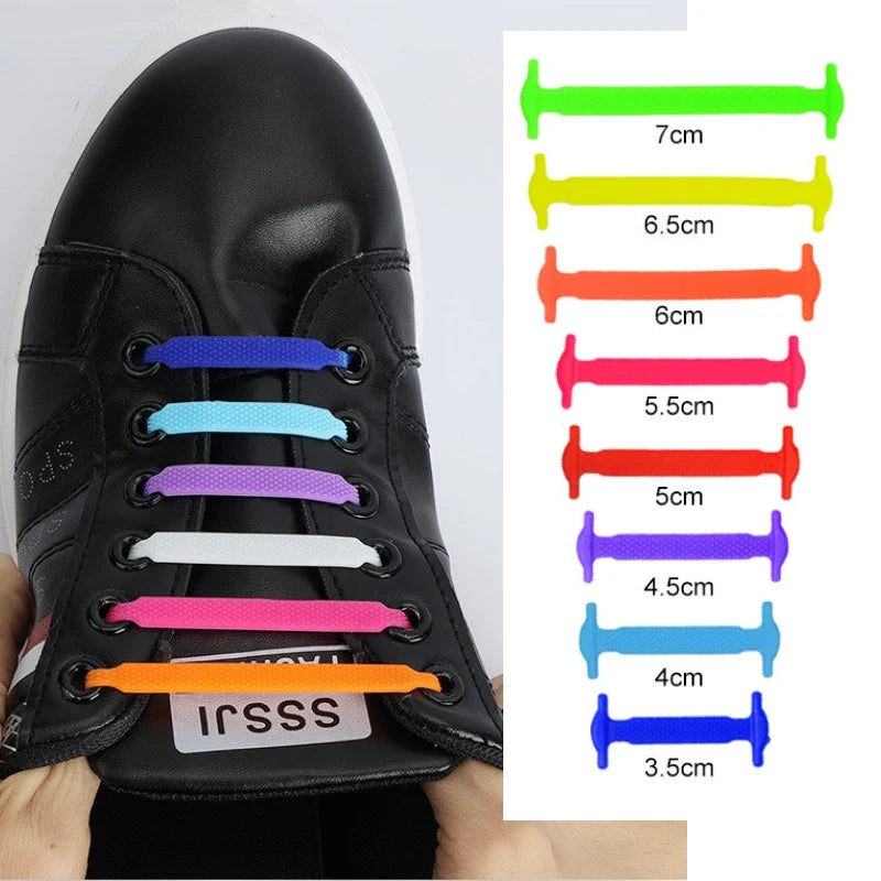 Silicone No-Tie Elastic Shoelaces – Kids, Women & Men Elastic Shoelaces Qme