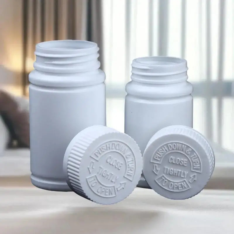 HDPE Plastic Pill Vials & Powder Containers 10pcs Seal Pill & Powder Vials Qme