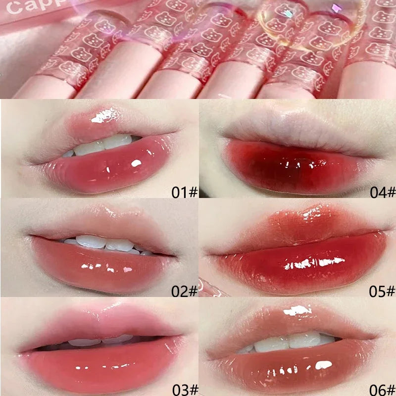 Mirror Water Lip Gloss – Cherry Pink Waterproof & Moisturizing Lip Gloss Qme