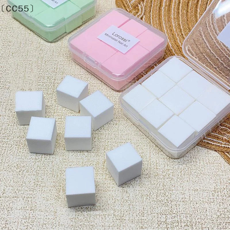 Soft Nail Art Sponge 9Pcs – Gradient Halo Dyeing Stamper Tool Nail Art Sponge Qst