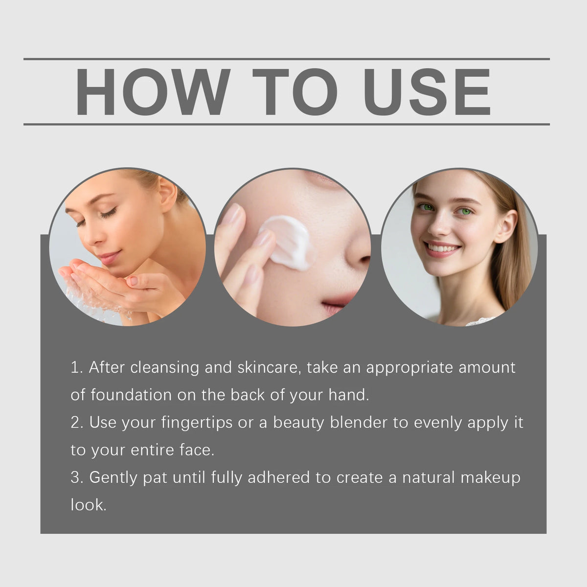 Eelhoe Color-Changing Foundation SPF15 – Lightweight 30ml Cream Face Foundation Cream Qst