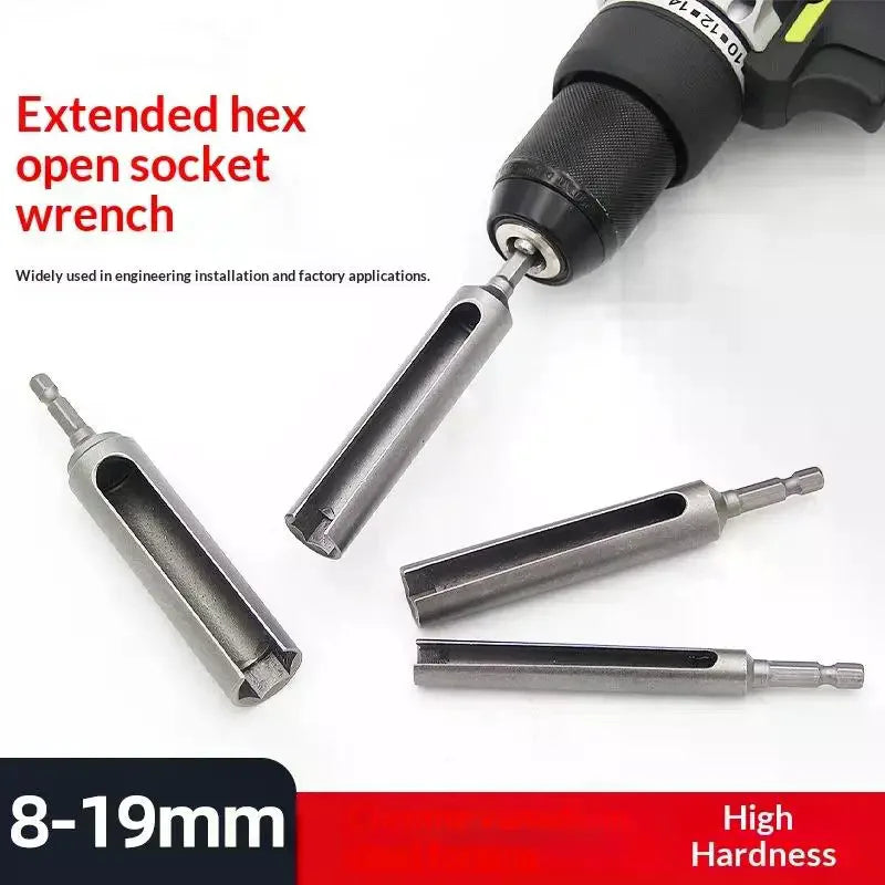 Extended Hex Socket Sleeve for Electric Screwdriver & Drill Bit Socket Sleeve Adapter Qme