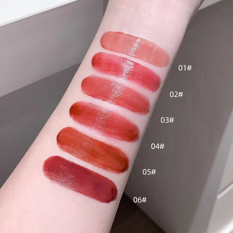 Gege Bear Mirror Lip Glaze – Shimmering Watery Gloss 6 Shades Shimmer Lip Gloss Qme