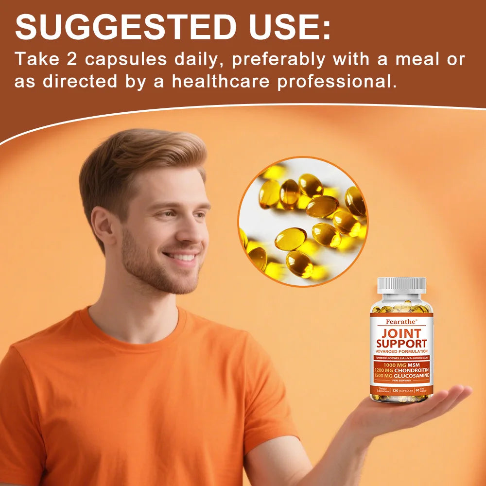 Glucosamine Chondroitin MSM Supplement 120 Capsules Joint Support Supplement Qst