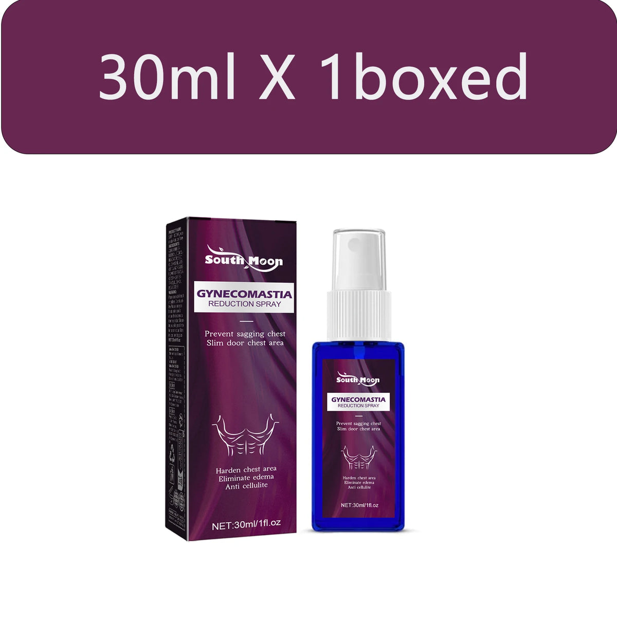 South Moon Men's Chest Sculpting Massage Spray 30ml Body Sculpting Spray Qst 30ml x 1boxed