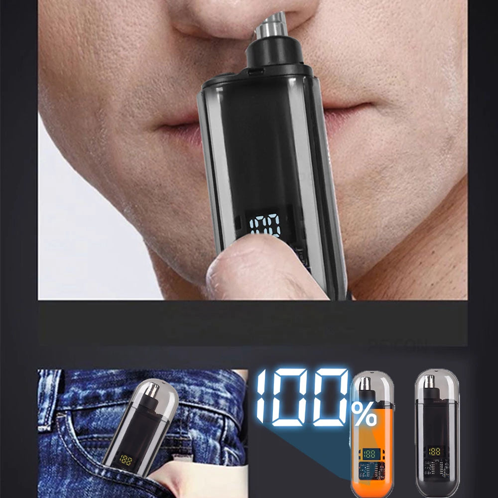 USB Rechargeable Nose & Ear Hair Trimmer – Wet/Dry Electric Nose Hair Trimmer Qst