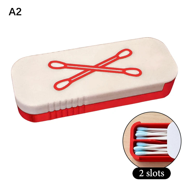 Mini Sliding Cotton Swab Storage Box – Portable Travel Case Swab Storage Case Qst A2