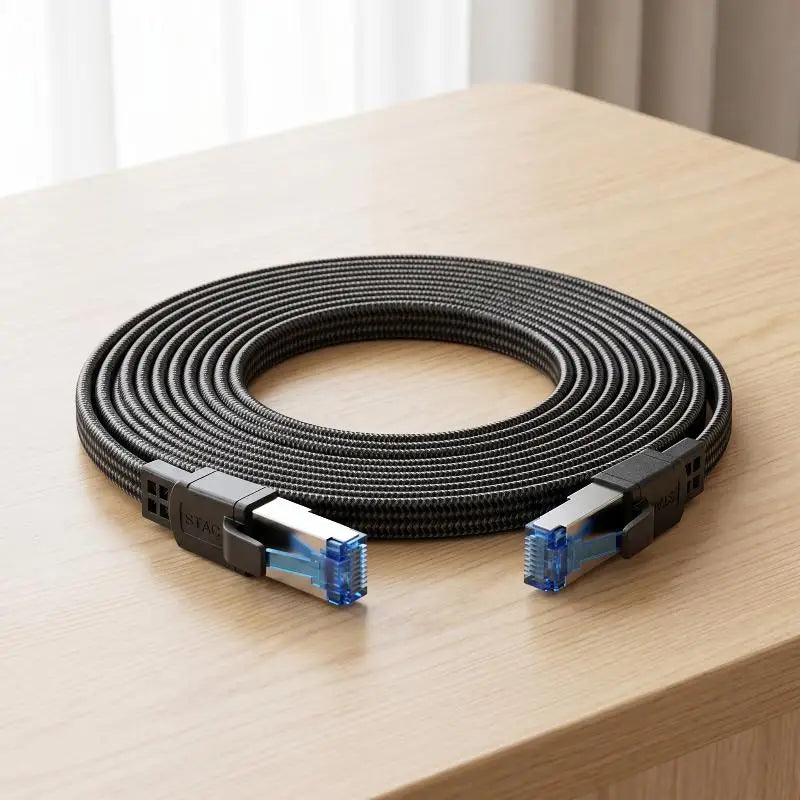 Cat8 Ethernet Cable 40Gbps 2000MHz High-Speed Patch Cord RJ45 Ethernet Patch Cord Qme