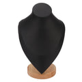 Elegant Wood Necklace Bust Stand | Jewelry Display Holder Jewelry Display Stand Qme black