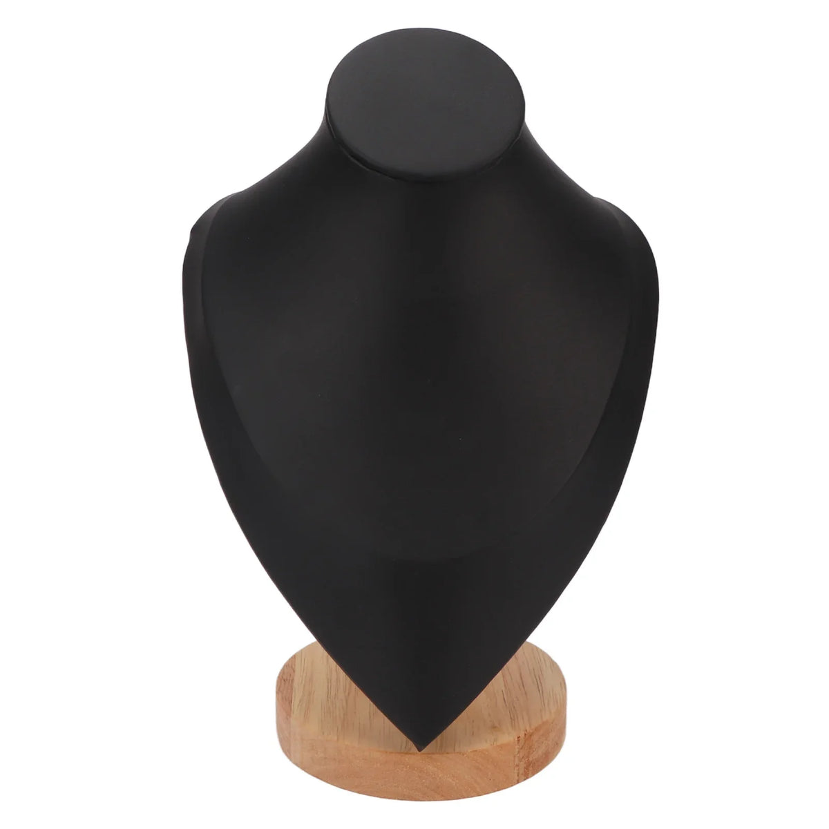 Elegant Wood Necklace Bust Stand | Jewelry Display Holder Jewelry Display Stand Qme black