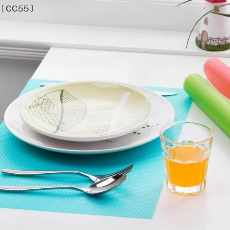 4PCS EVA Waterproof Fridge Liner Mats – Washable Kitchen Drawer Pads Refrigerator Liner Mat Qst