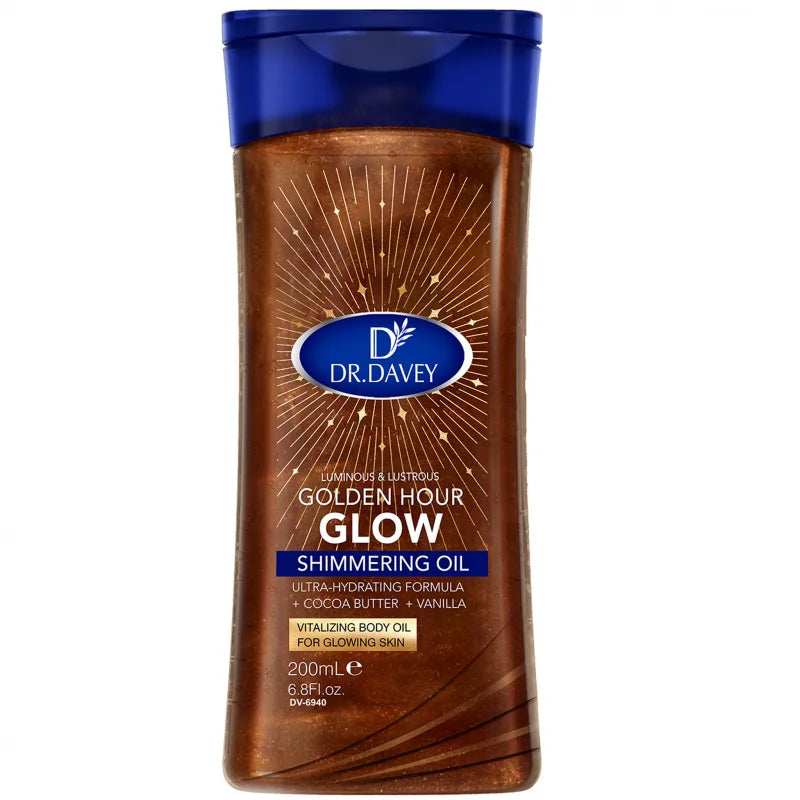 DR.DAVEY 200ml Shimmering Body Oil – Moisturizing Glow Shimmering Body Oil Qst