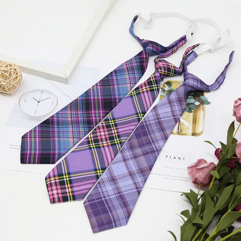 Women's JK Plaid Bow Tie Detachable Collar – College Style Detachable Bow Tie Qst