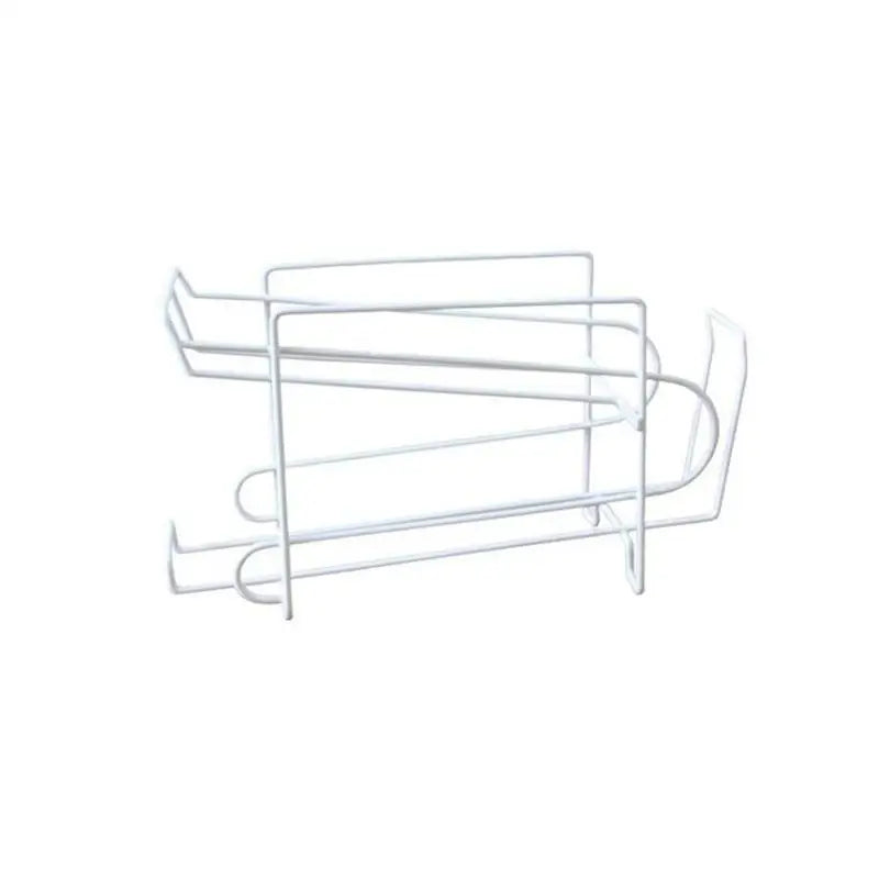 Iron Double-Layer Soda Can Rolling Shelf – 2-Tier Organizer Can Storage Rack Qme A