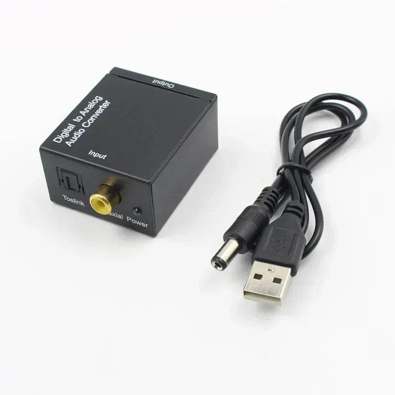 Digital to Analog Audio Converter – Coaxial & Optical Fiber Audio Converter DAC Qme