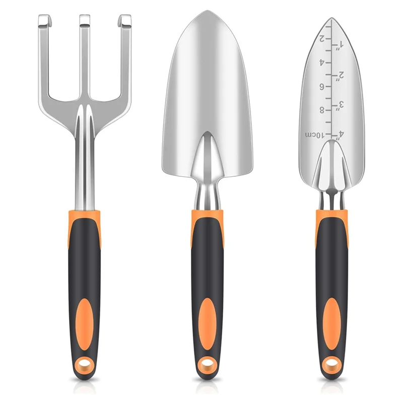 Heavy Duty Aluminium Alloy Garden Tool Set – Lightweight Garden Tool Set Qme Orange NONE