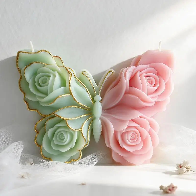 Rose Butterfly Silicone Mold – DIY Candle & Plaster Art Silicone Craft Mold Qst Default Title