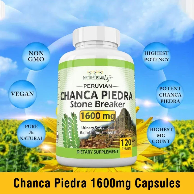 Chanca Piedra Capsules 1600mg – Urinary & Liver Support Herbal Supplement Qst