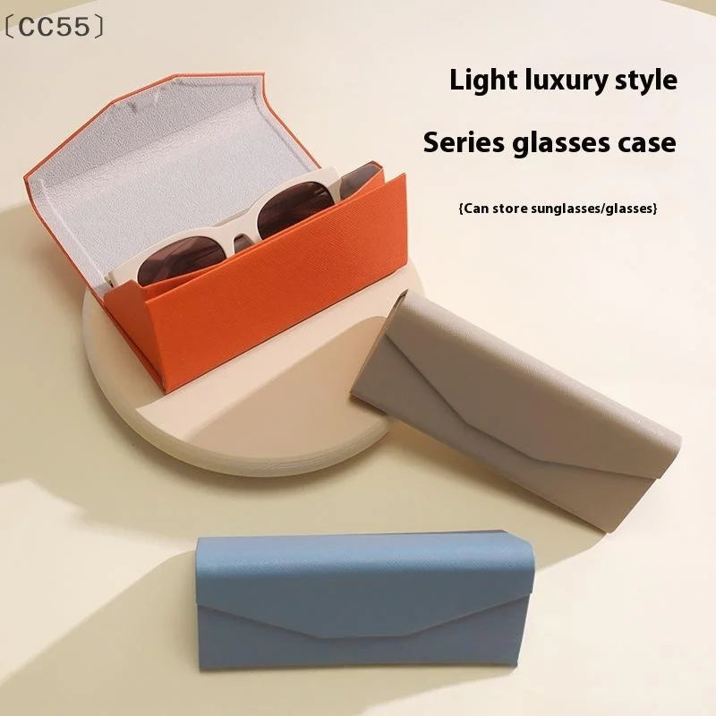 Triangle Glasses Case – Waterproof Folding PU Leather Eyeglass Box Eyeglass Case Qst